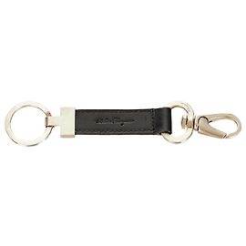 Salvatore Ferragamo Portachiavi in metallo argentato Ferragamo Nero Argento