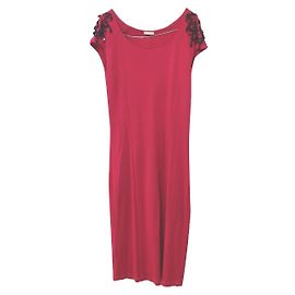 Marella red dress with pearls Red