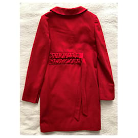 Gianfranco Ferre Vintage-Cappotto in lana rossa vintage-Rosso