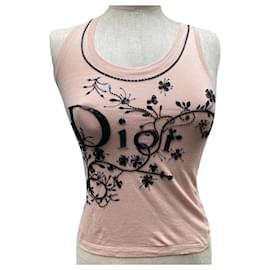 Dior-Camiseta sin mangas con perlas Sublime Dior-Beige