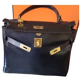 Hermès Kelly 30 Ano vintage 1978 Azul marinho