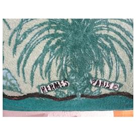 Hermès-HERMES Toalha de praia forrada "Jungle Love" em muito bom estado RARA-Multicor