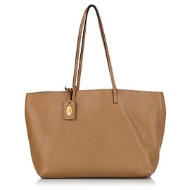 Fendi Brown Selleria Bolsa De Couro Marrom