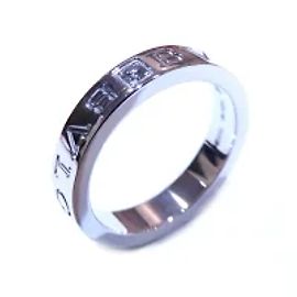 Bulgari (Gebraucht) BVLGARI / gefüttertes Logo 1PD Ring Ring Damen / Ring // K18WG (750) Weißgold x Diamant Weiß Golden