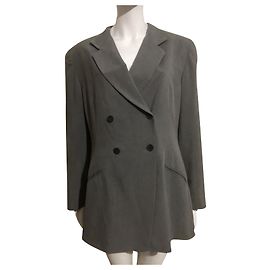Emanuel Ungaro Blazer petto foderato in seta e lana Grigio