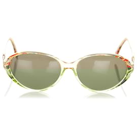 Fendi-Fendi Black Round Tinted Sunglasses-Black,Golden