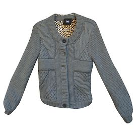 cardigan foderato in lana e seta Dolce & Gabbana taglia 40 Grigio