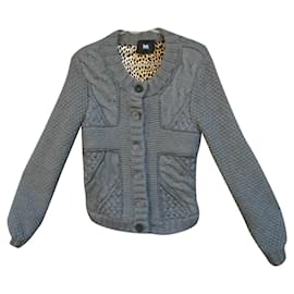 Strickjacke mit Woll- und Seidenfutter Dolce & Gabbana Größe 40 Grau