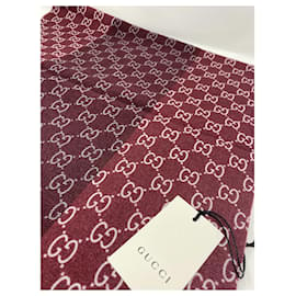 Gucci-Gucci scarf Monogram-Prune