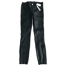 J Brand J Marca L8001 Pantalones pitillo de cuero Negro