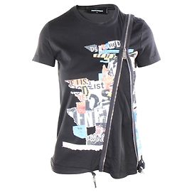 Dsquared2 Camiseta con cremallera Negro