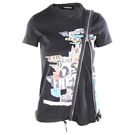 Dsquared2 Maglietta con zip Nero
