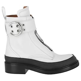 Chloé-Chloé Roy Leather Ankle Boots-White