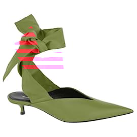 Balenciaga-Dance Knife Leather Mules-Red