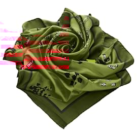 Fendi-Fendi Red Printed Silk Scarf-Red,Multiple colors