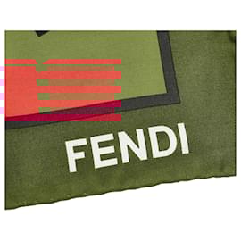 Fendi-Fendi Red Printed Silk Scarf-Red,Multiple colors