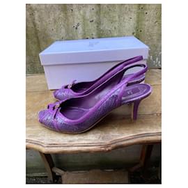 Dior-Superb Dior Simply Sling back purple pumps-Purple