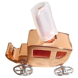 Hermès Caléche Charm aus rosévergoldetem Stahl für Handtasche oder Anhänger Gold hardware