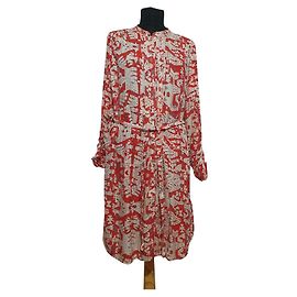 Abito chemisier Noa Noa rosso blu beige viscosa M Multicolore