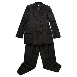 Terno elegante vintage Donna Karan Cinza antracite