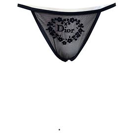 bragas con logo dior Negro