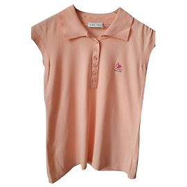 Maison Céline polo smanicata corallo Corallo