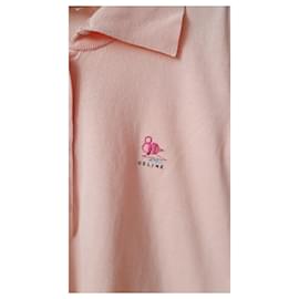 Céline-Maison Céline coral sleeveless polo shirt-Coral
