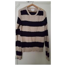 SéZane-Sézane striped sailor sweater Lamberto model-Beige,Navy blue