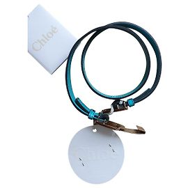 Cinturón Chloé fino de charol Turquesa