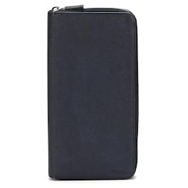 Prada-Fastener Long Wallet in Black-Black