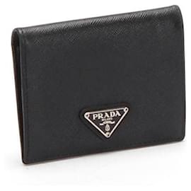 Prada-Two-Fold Wallet in Black-Black