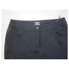 Chanel-bellissimi pantaloni da donna T 38 Chanel uniforme-Nero