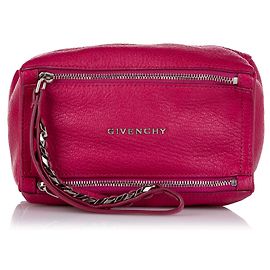 Mini pochette en cuir Pandora rose Givenchy Rose Autre