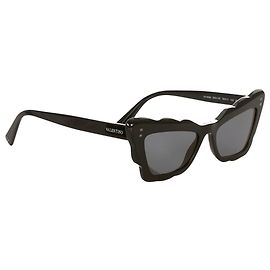 Valentino Schwarze Cat Eye getönte Sonnenbrille Schwarz