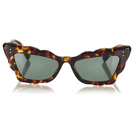 Gafas de sol polarizadas con ojo de gato marrón Valentino Castaño Negro