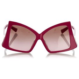 Valentino Red Butterfly Getönte Sonnenbrille Rot Bordeaux