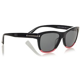 Valentino Black Square Getönte Sonnenbrille Schwarz Pink