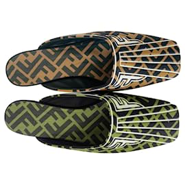 Fendi-Mules-Brown,Black