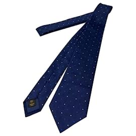 Louis Vuitton-cravate en soie-Bleu