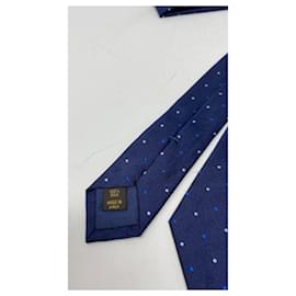 Louis Vuitton-cravate en soie-Bleu