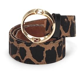 Fendi-Belt 8C0457 in Brown-Brown