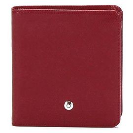 Montblanc Cartera con dos pliegues en rojo Roja