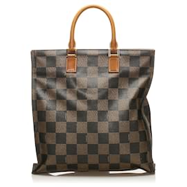 Fendi-Fendi Brown Pequin Tote Bag-Brown,Light brown,Dark brown