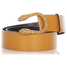 Cinturón de cuero marrón Gucci Dionysus Castaño Dorado