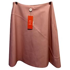 Autre Marque-Finery pale pink Faroe leather skirt-Pink