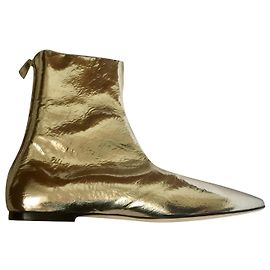 Bota de baile Victoria Beckham de charol dorado Dorado
