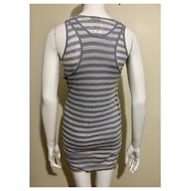 Joseph-Jospeph Cotton Striped Dress-Grey