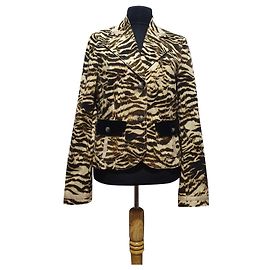 Blazer Laurèl con Estampado Animal Algodón Multicolor