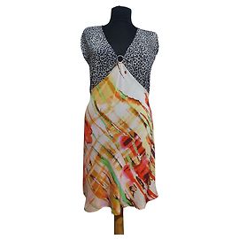 Robe Marc Cain Multicolore Imprimé Léopard en Soie Multicolore