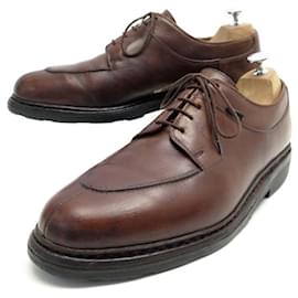 Paraboot-PARABOOT DERBY HUNTING SHOES AVIGNON 9 43 BROWN LEATHER SHOES-Brown